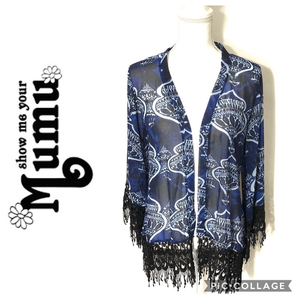 Show Me Your Mumu Fringe Kimono Small